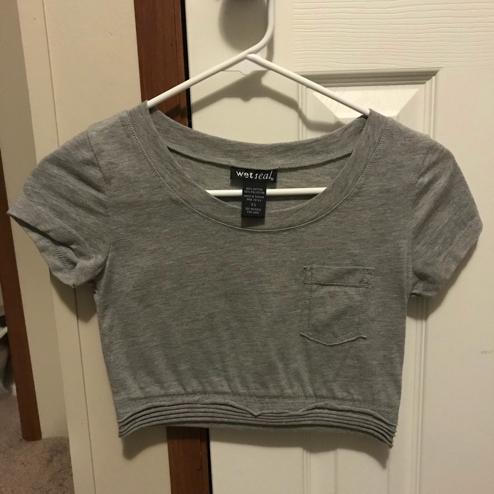 Grey Crop Top