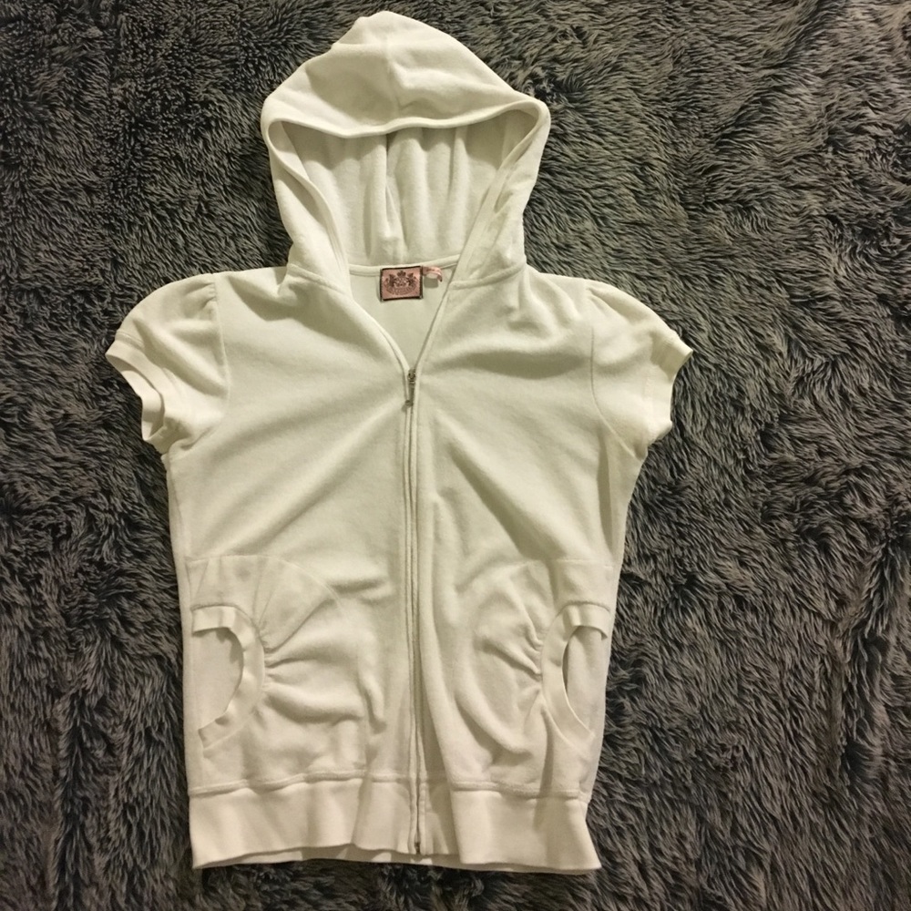 Juicy Couture short sleeve velour hoodie