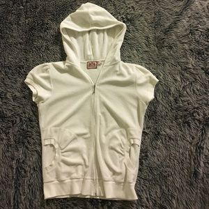 Juicy Couture short sleeve velour hoodie