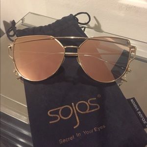 Sojos Sunglasses Rose Gold