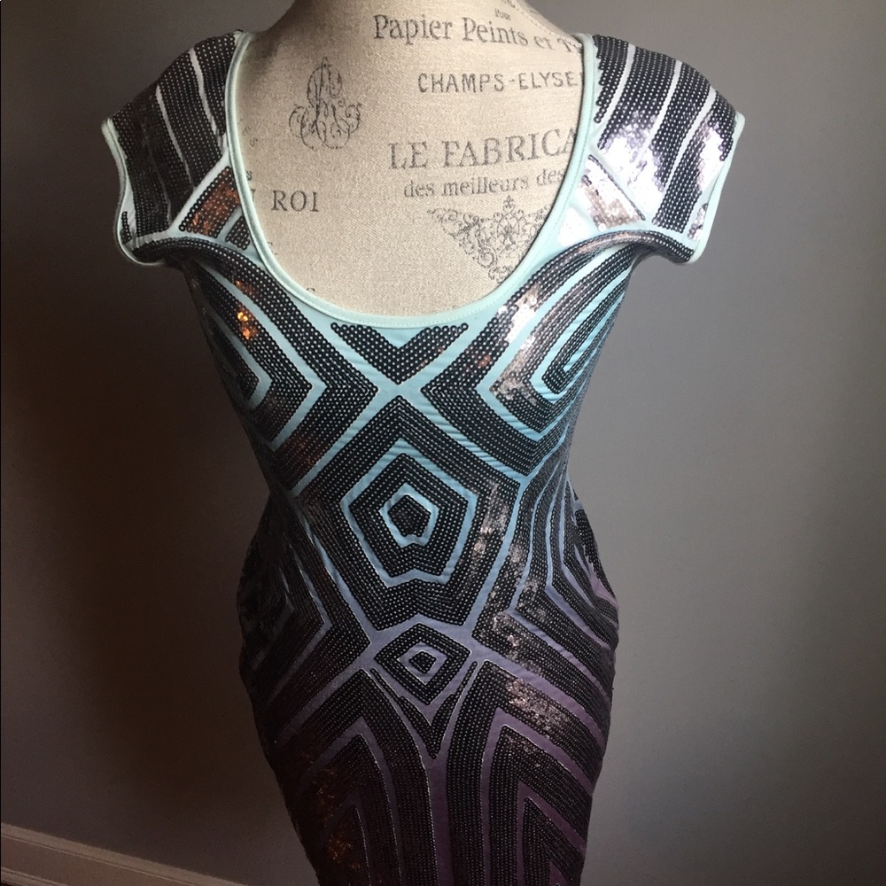 Sequin Ombre Bodycon Dress