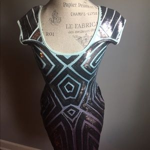 Sequin Ombre Bodycon Dress