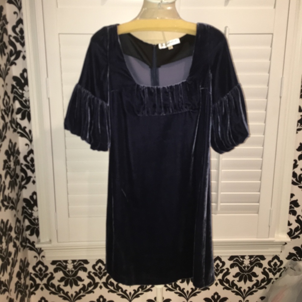 Blue Velvet Dress