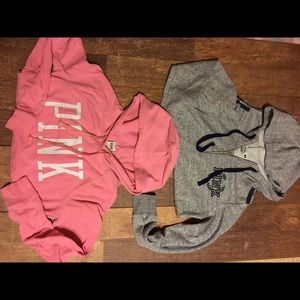 Pink hoodies