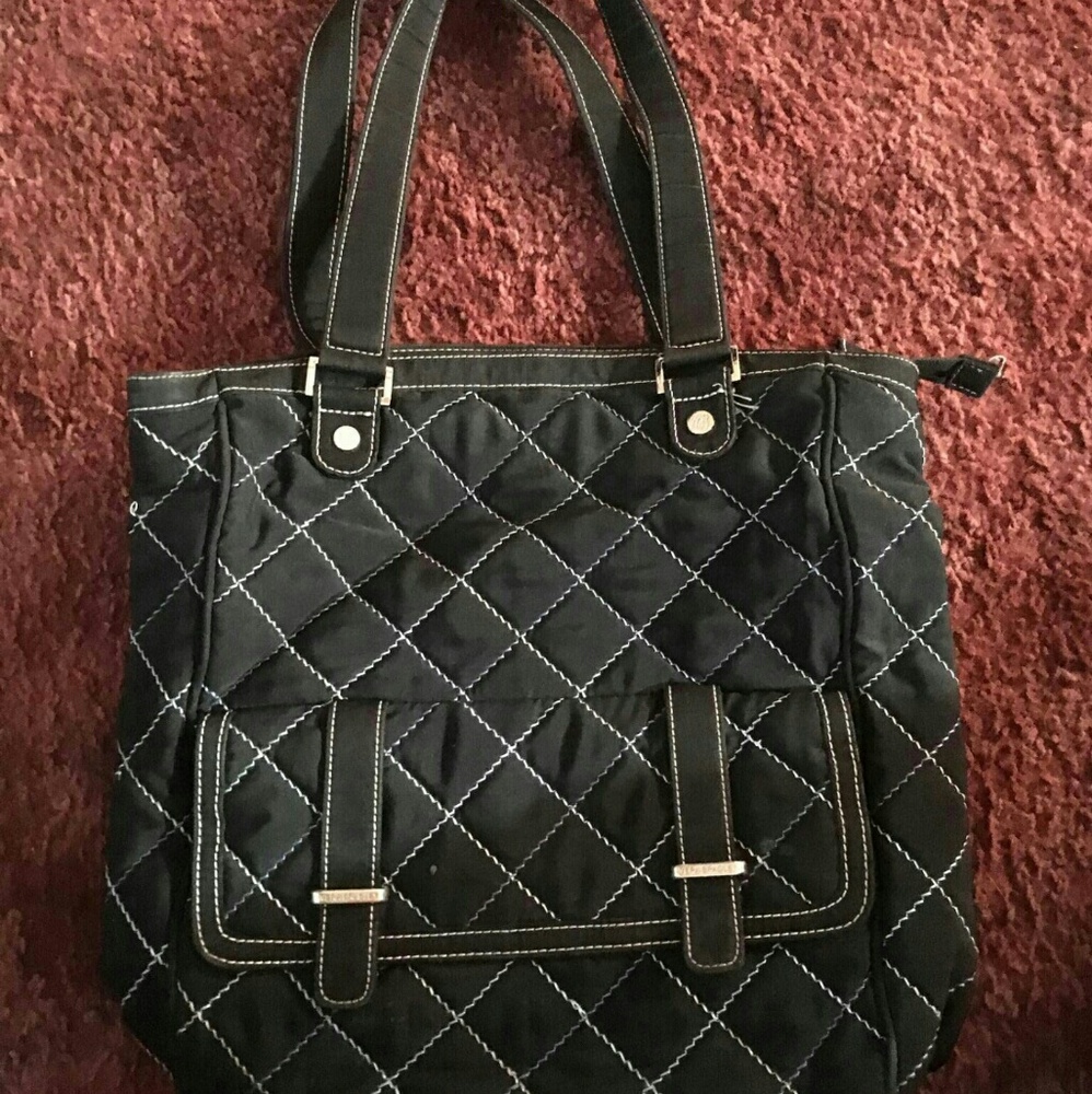 Vera Bradley quilted black bag~guc~