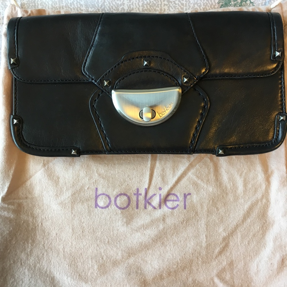 Botkier black leather clutch