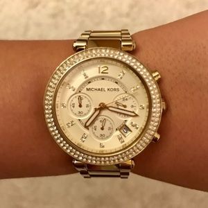 Michael Kors Chronograph Parker Gold Watch💛✨