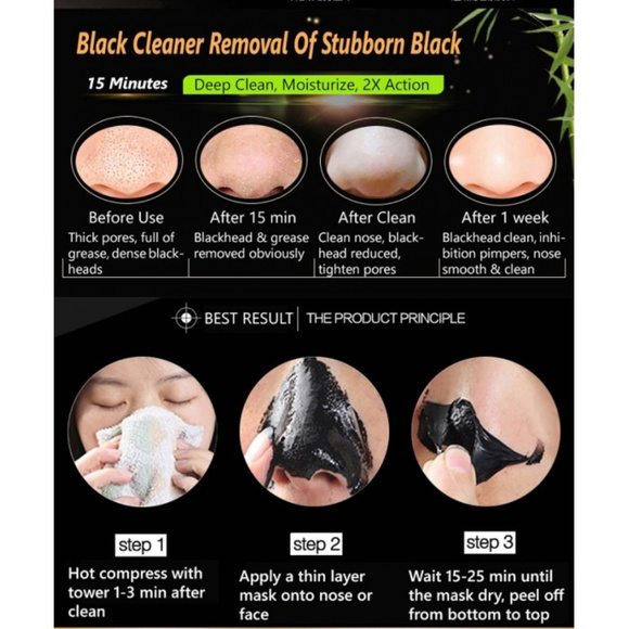 (X3) BIOAQUA Carbon Activated Charcoal Face Mask - Picture 4 of 5