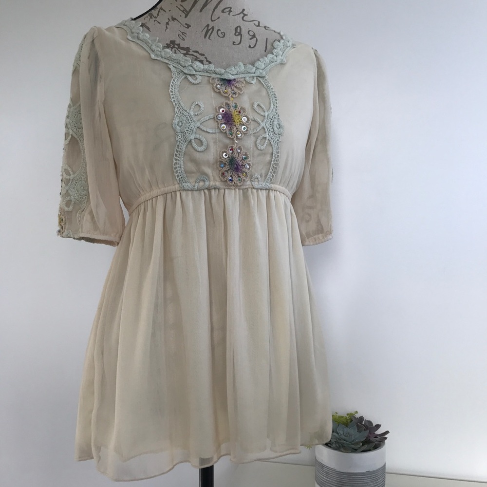 Whimsical Embroidery Blouse