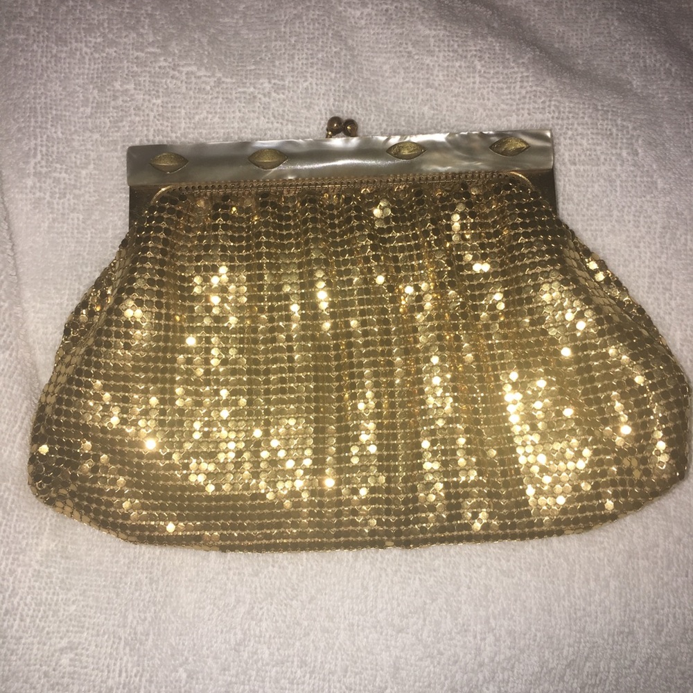 Vintage Whiting and Davis Gold Mesh Clutch