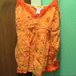 LAST CHANCE Orange Floral Tank
