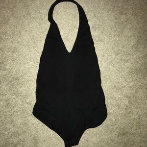 Halter low back body suit