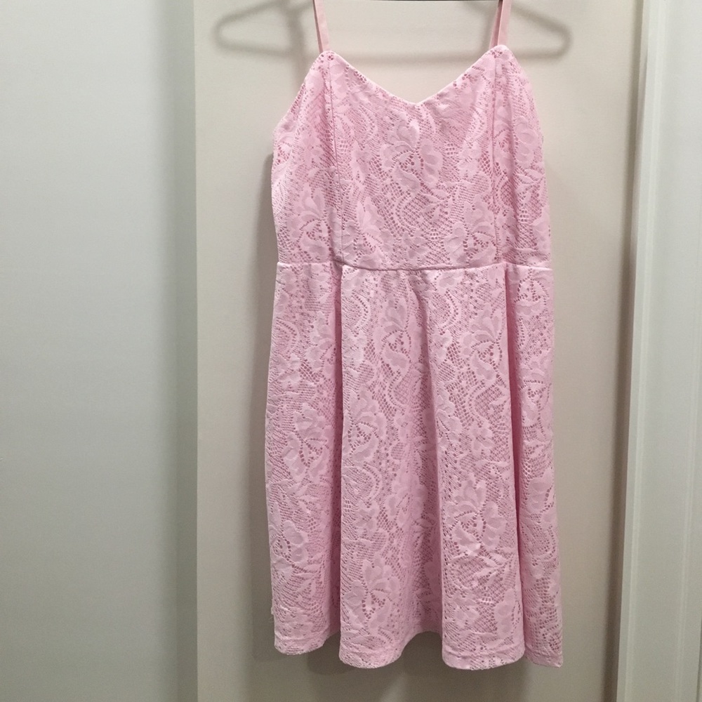 No Boundaries Juniors Spaghetti Strap Lace Dress