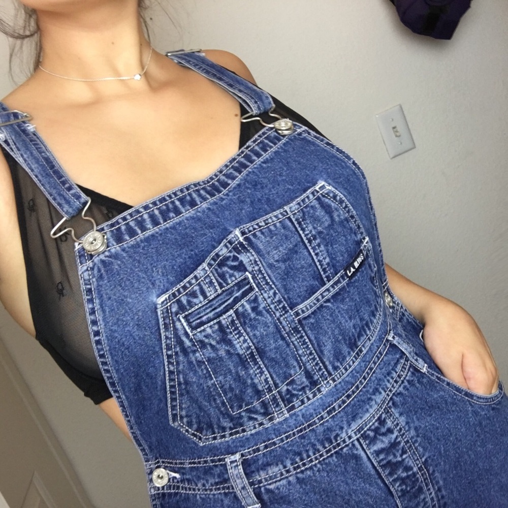 Vintage Blue Denim Overalls