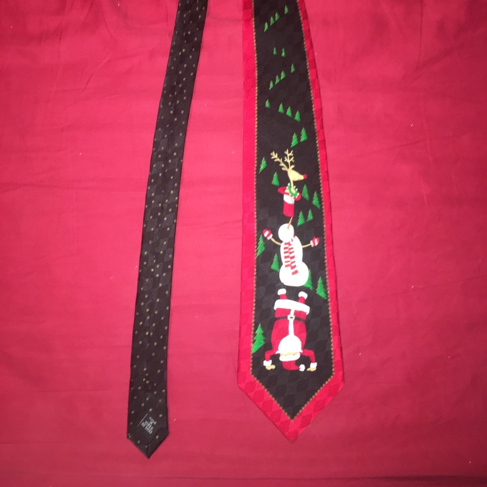 Santa Snowman Reindeer Tie