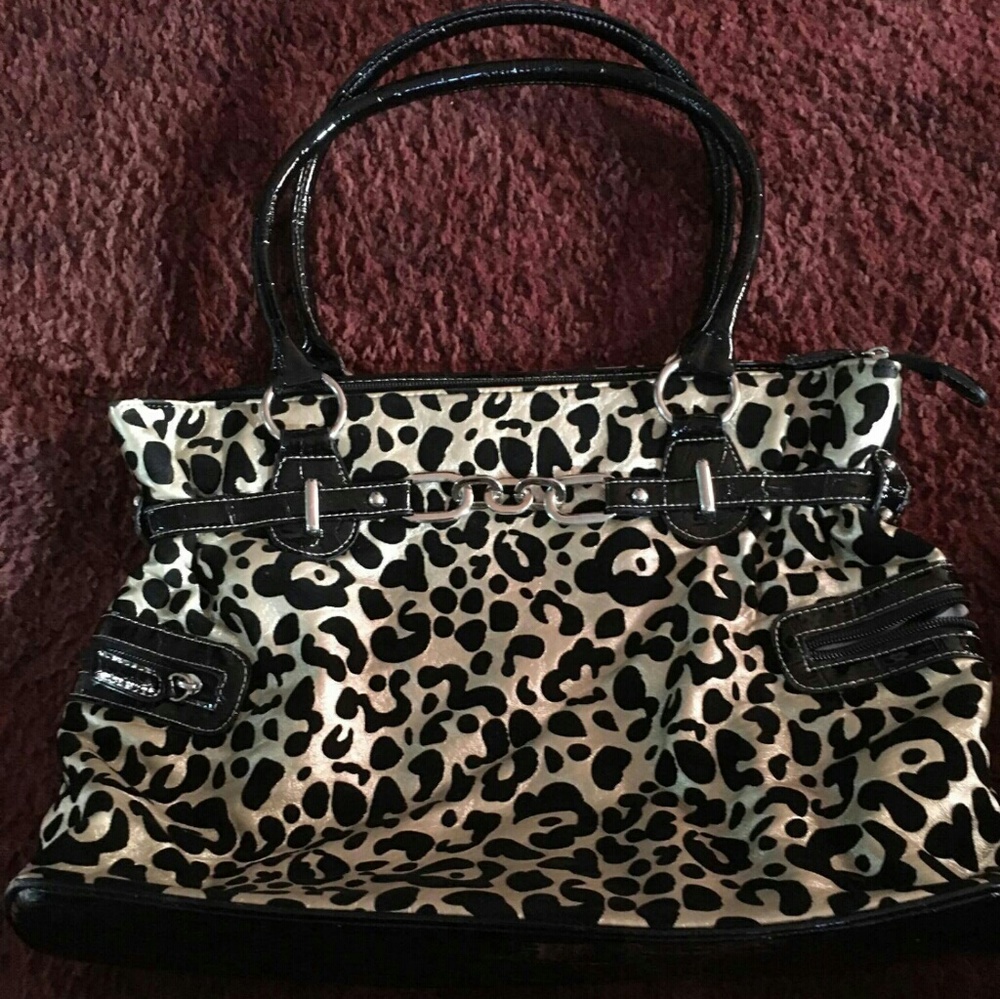 Animal print/snow leopard print handbag