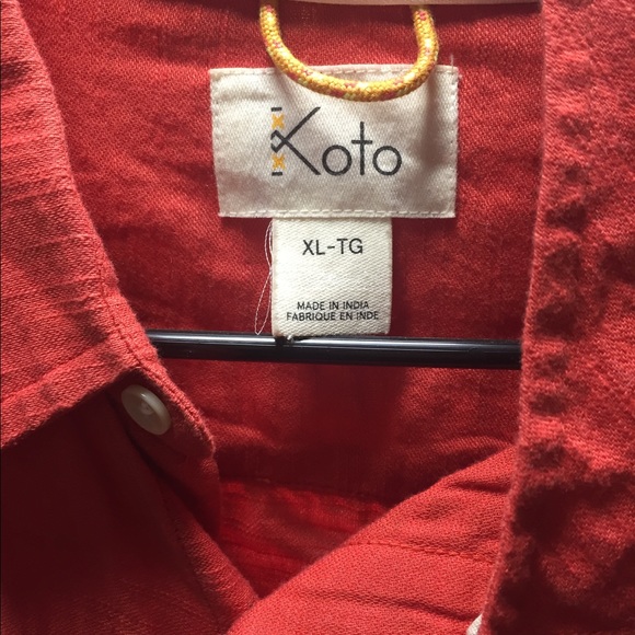 Orange long button down - Picture 2 of 2