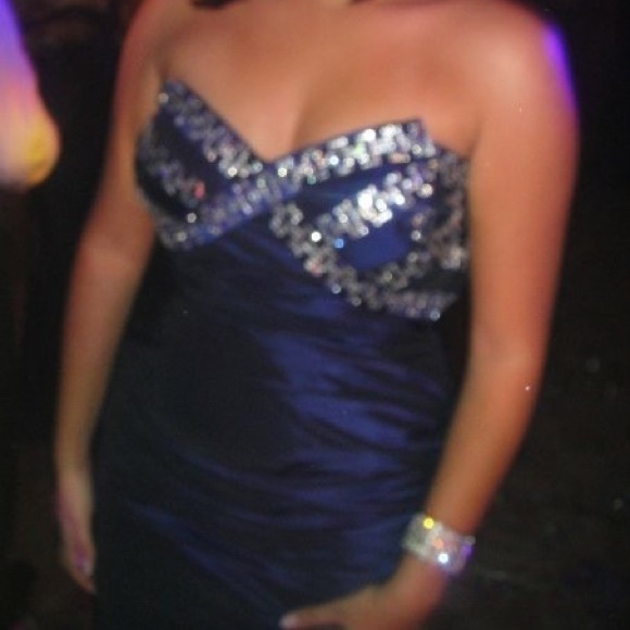 Strapless Rouched Cocktail Dress - Picture 6 of 7