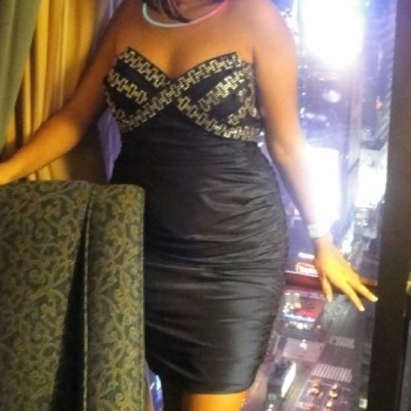 Strapless Rouched Cocktail Dress - Picture 7 of 7