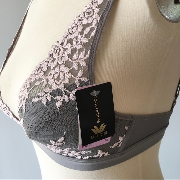 NWT Wacoal bra - so pretty - grey and pink! - Picture 2 of 7