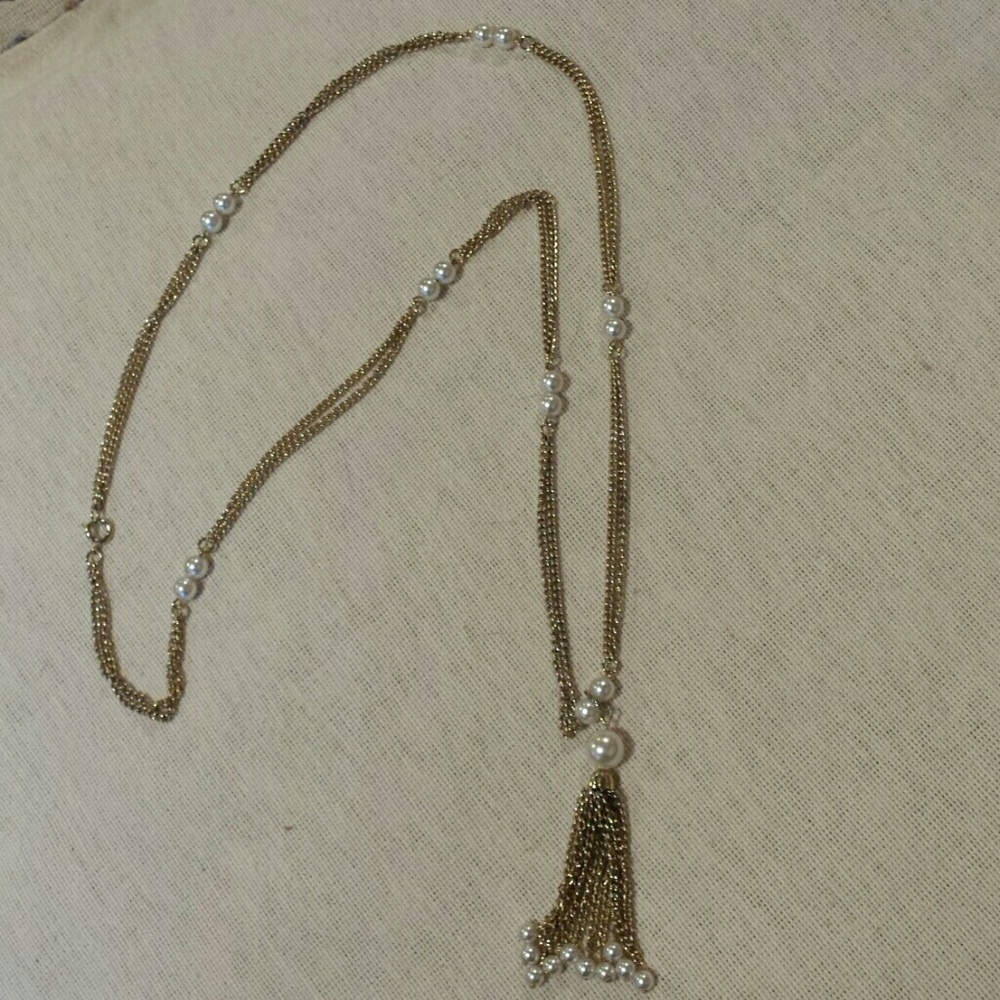 Gold and Pearl Necklace