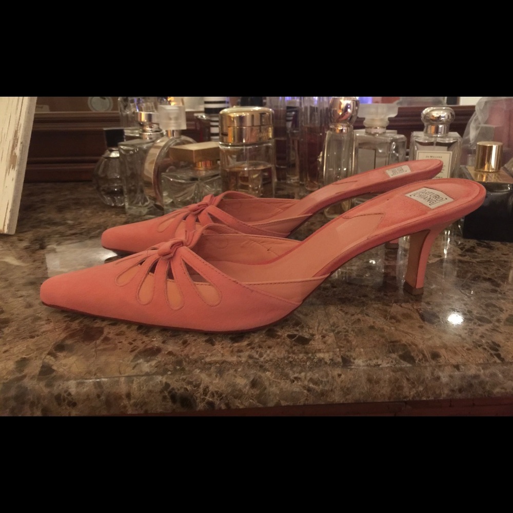 Arturo Chang pink suede mules