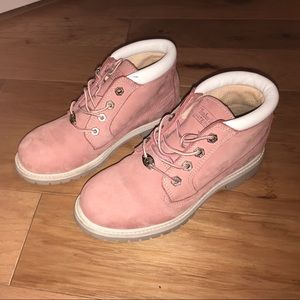 pink water proof timberland boots