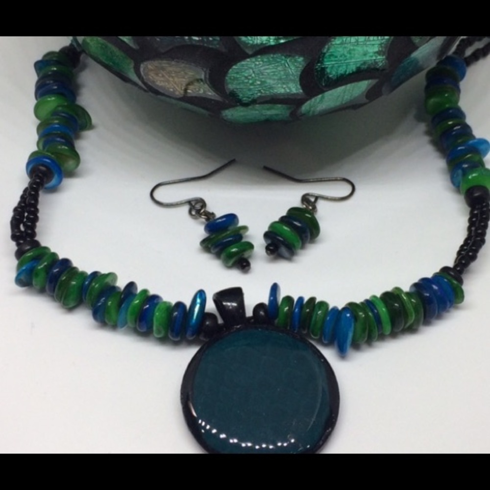 Necklace and earrings