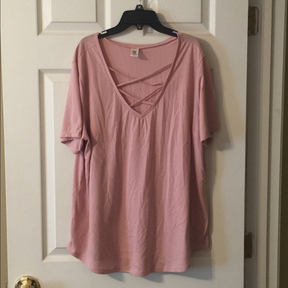 Cotton V neck top