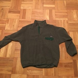 Grey/Green Patagonia Synchilla Pullover