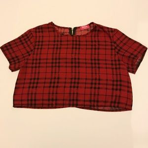 Boxy Plaid Crop Top!