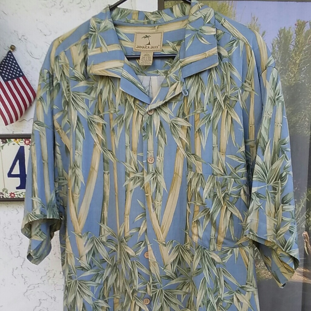 Men's 100% Silk men's button up resort shirt