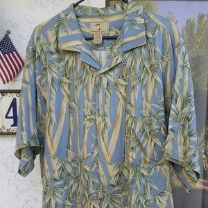 Men's 100% Silk men's button up resort shirt