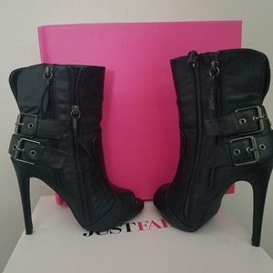 Just Fab Electra open toe booties