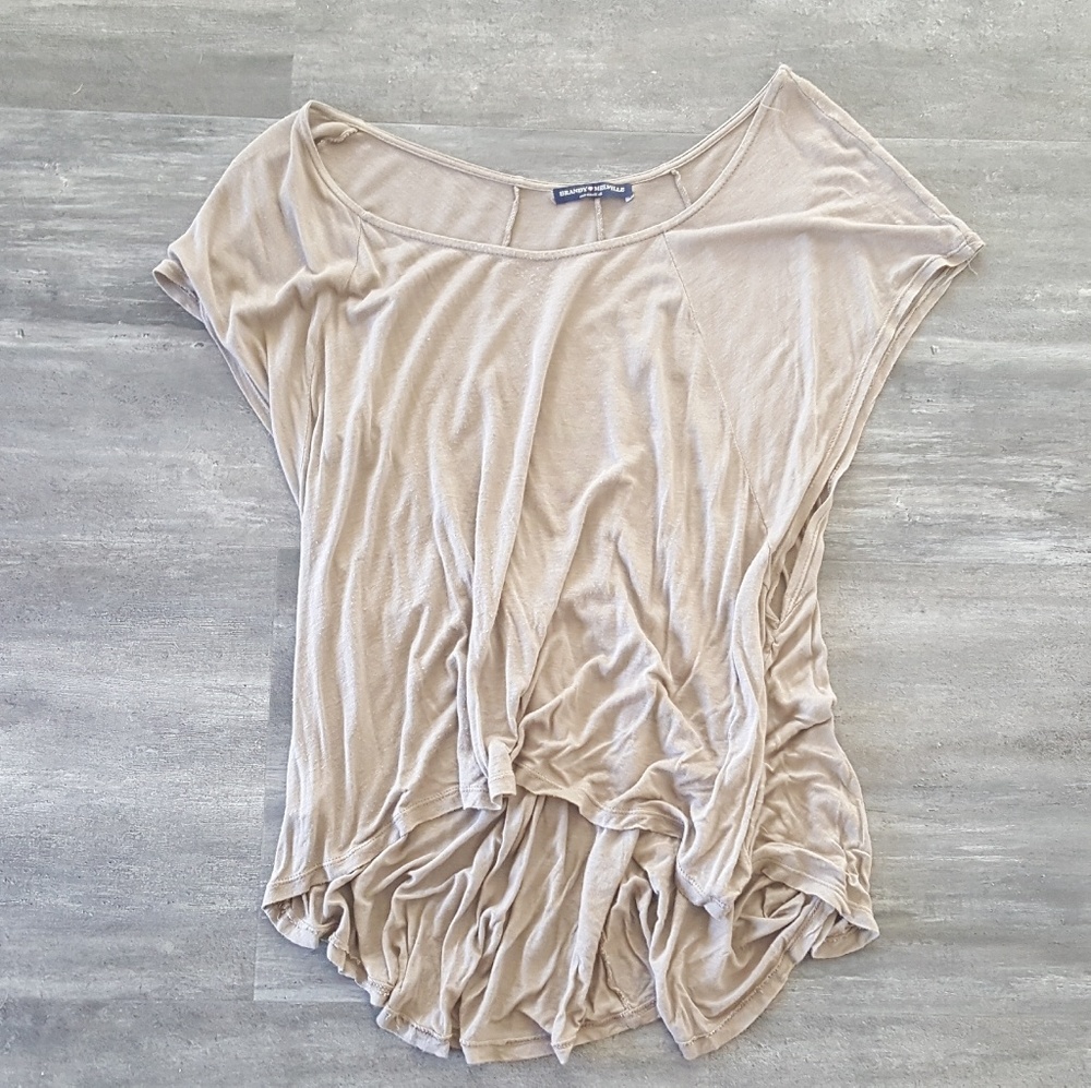 Light Chocolate High Low Melville Short Sleeve