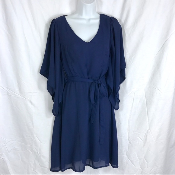Navy Kimono Dress - Picture 3 of 5
