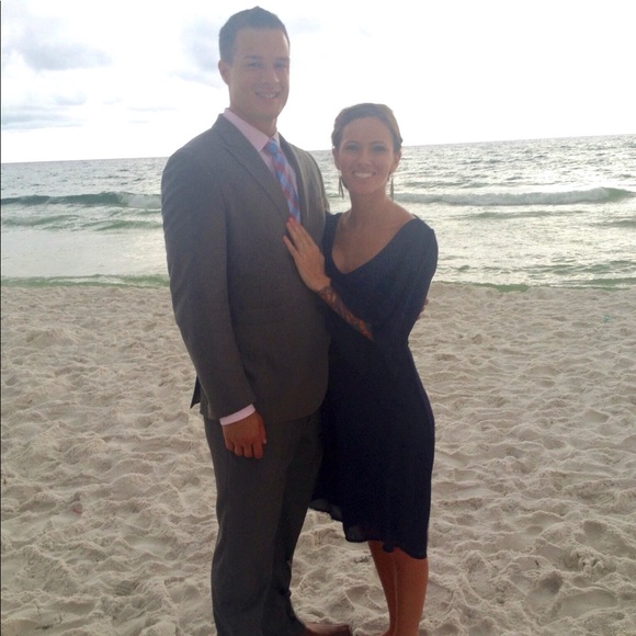 Navy Kimono Dress - Picture 1 of 5