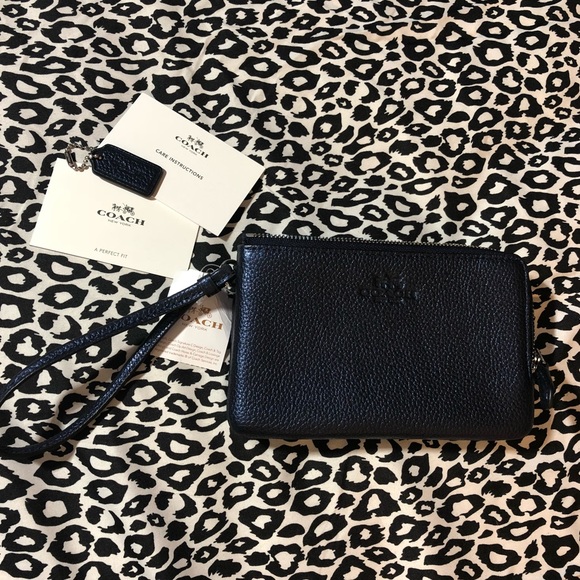 Coach Handbags - Coach pbl leather double zip wristlet