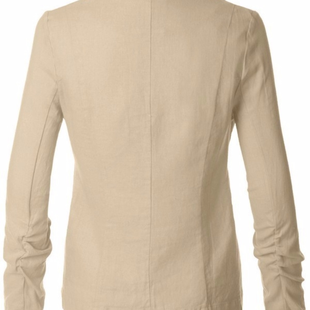 🌟Linen Draped Front Jacket Blazer🌟 - Picture 4 of 6