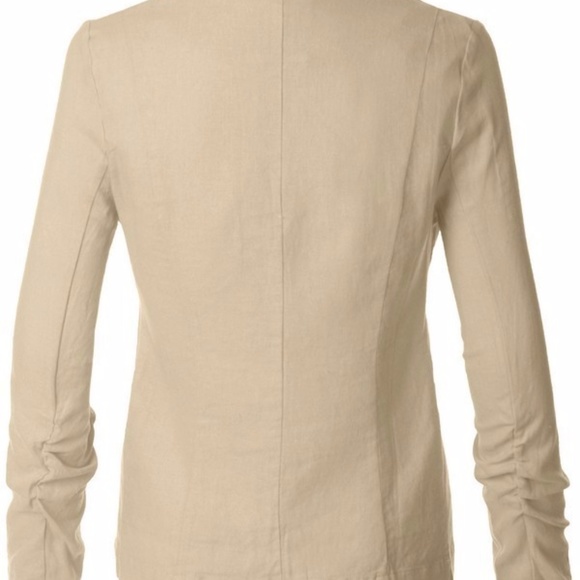 🌟Linen Draped Front Jacket Blazer🌟 - Picture 4 of 6