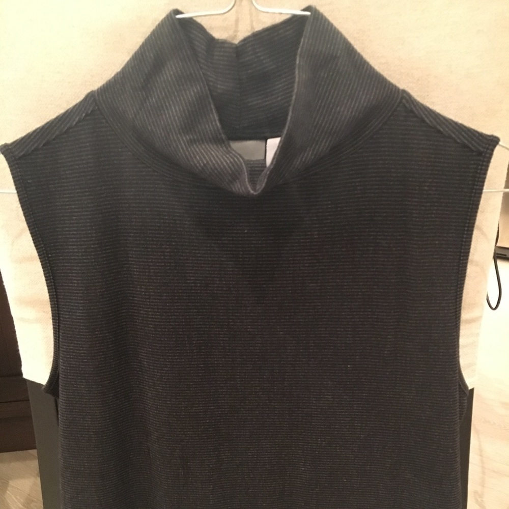 Sleeveless mock turtleneck dress
