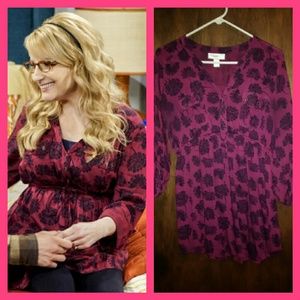 As Seen on Big Bang Theory -Maternity Blouse