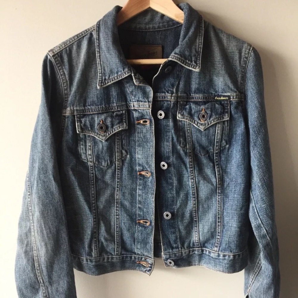 Guess Denim Jacket Button Up Dark Wash 🕶👊🏽