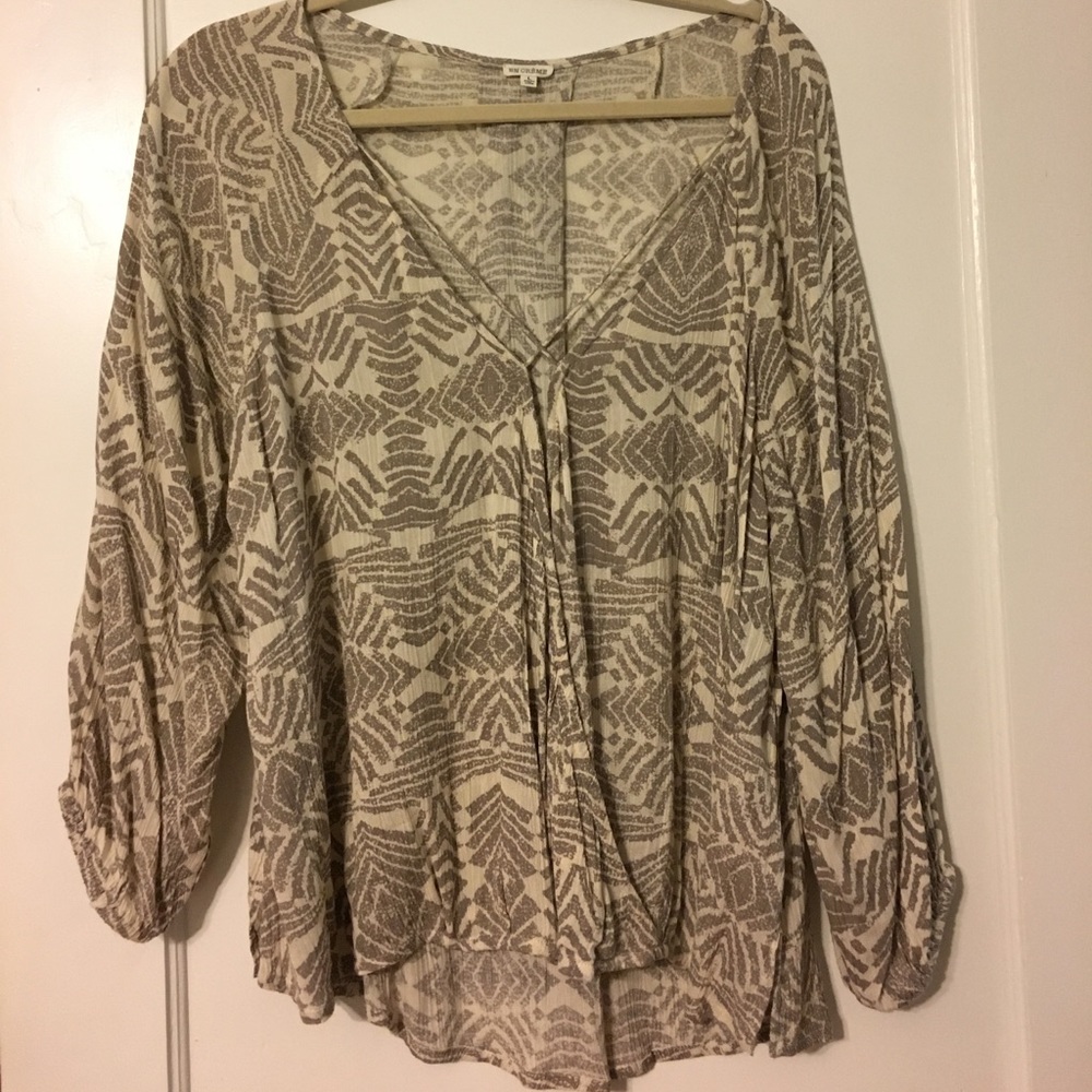 Cream and off white blouse