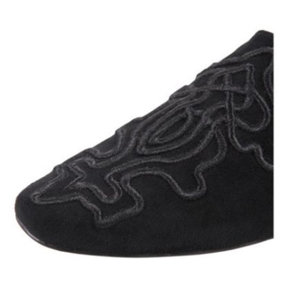 🆕 Jeffrey Campbell Sansa Embroidered Suede Flats - Picture 7 of 8