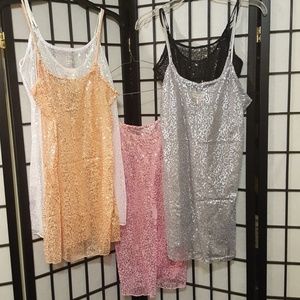 Sequin cami tank tops