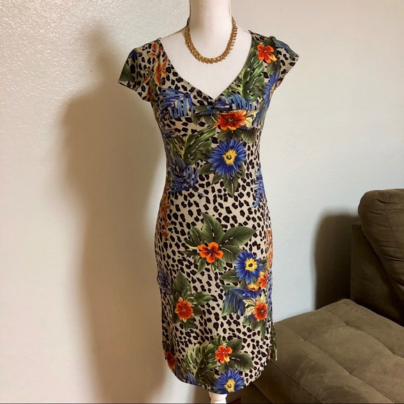 Floral Cheetah Dress