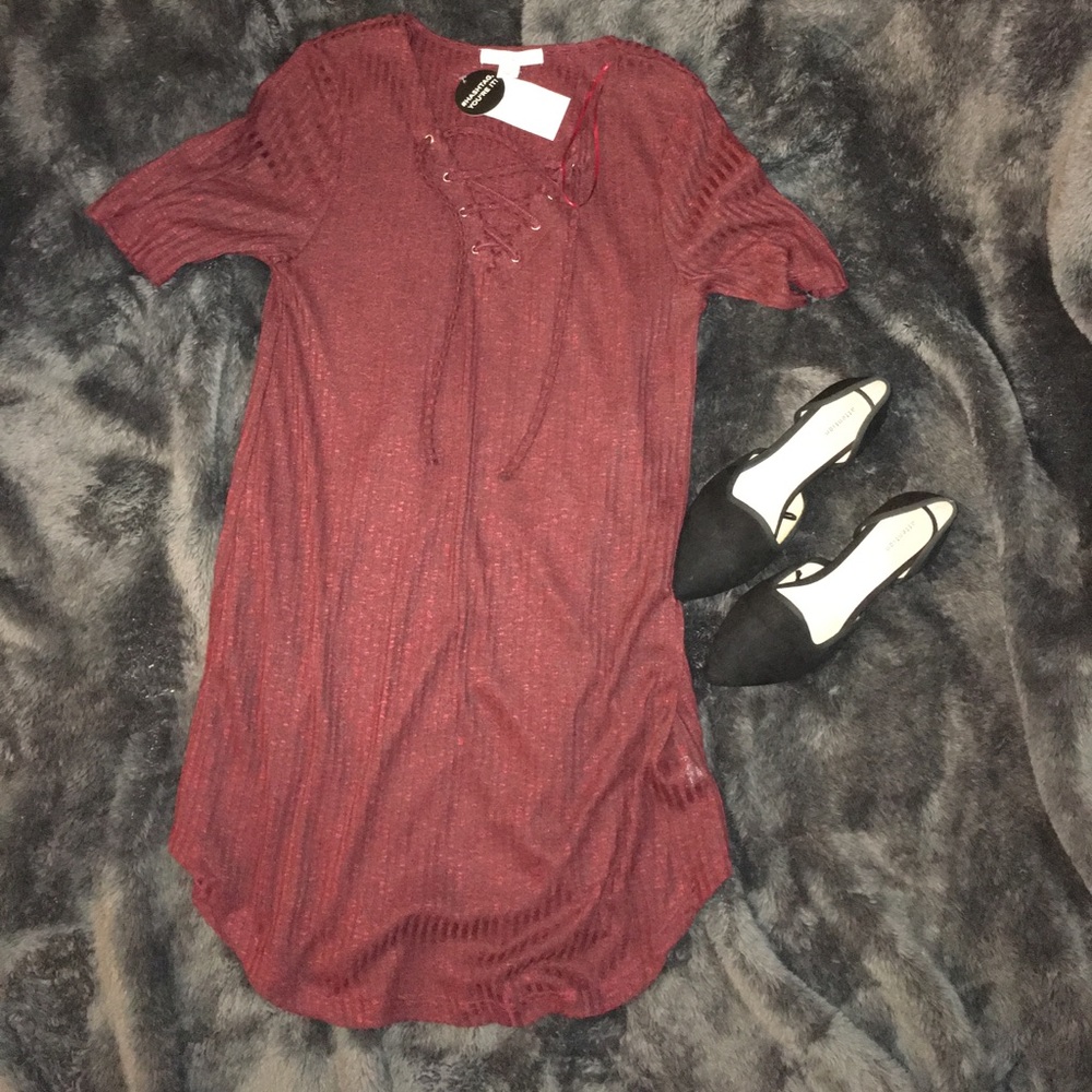 Adam Levine Burgundy Dress