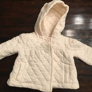 Baby Gap cream pea style coat