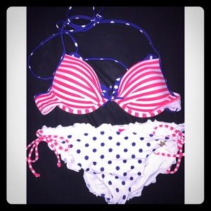 Victoria Secret red white blue bathing suit